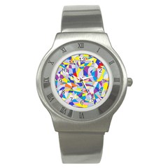 Fractured Facade Stainless Steel Watch (slim) by StuffOrSomething