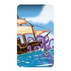 Pirate Ship Attacked By Giant Squid Cartoon  Memory Card Reader (rectangular) by NickGreenaway