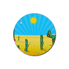 Cactus Drink Coaster (round) by NickGreenaway