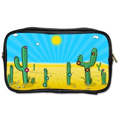 Cactus Travel Toiletry Bag (two Sides) by NickGreenaway