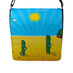 Cactus Flap Closure Messenger Bag (large) by NickGreenaway