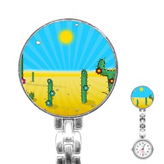 Cactus Stainless Steel Nurses Watch