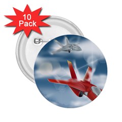 America Jet Fighter Air Force 2 25  Button (10 Pack)