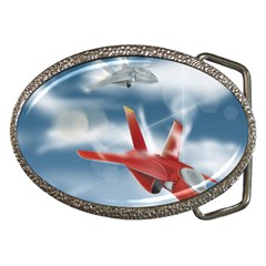 America Jet Fighter Air Force Belt Buckle (oval) by NickGreenaway