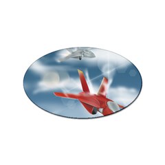 America Jet Fighter Air Force Sticker (oval) by NickGreenaway