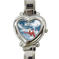 America Jet Fighter Air Force Heart Italian Charm Watch  by NickGreenaway