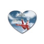 America Jet fighter Air Force Drink Coasters (Heart) Front