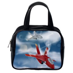 America Jet Fighter Air Force Classic Handbag (one Side) by NickGreenaway