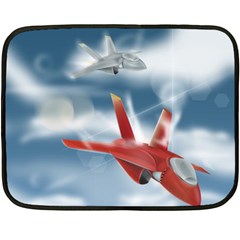 America Jet Fighter Air Force Mini Fleece Blanket (two Sided)