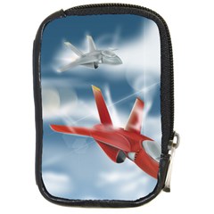 America Jet Fighter Air Force Compact Camera Leather Case by NickGreenaway