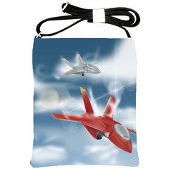 America Jet Fighter Air Force Shoulder Sling Bag by NickGreenaway