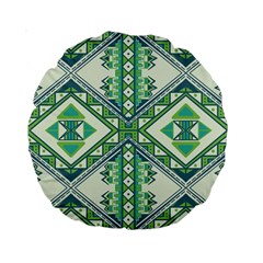 Green Pattern 2 15  Premium Round Cushion 