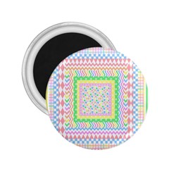 Layered Pastels 2 25  Button Magnet by StuffOrSomething