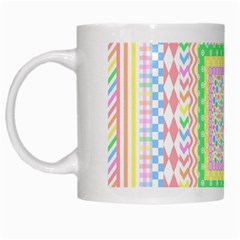 Layered Pastels White Coffee Mug by StuffOrSomething