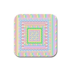 Layered Pastels Drink Coasters 4 Pack (square)