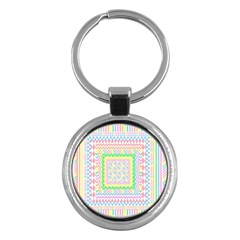 Layered Pastels Key Chain (round) by StuffOrSomething