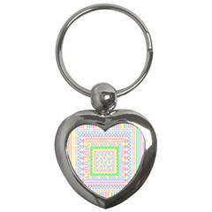 Layered Pastels Key Chain (heart) by StuffOrSomething