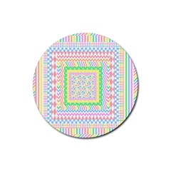 Layered Pastels Drink Coasters 4 Pack (round)