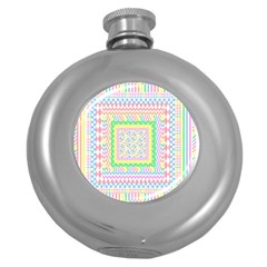 Layered Pastels Hip Flask (round) by StuffOrSomething