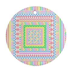 Layered Pastels Round Ornament (two Sides)