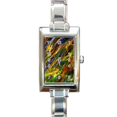 Colourful Flames  Rectangular Italian Charm Watch by Colorfulart23