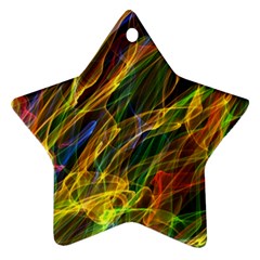 Colourful Flames  Star Ornament by Colorfulart23