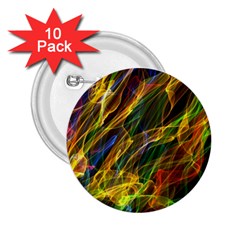 Colourful Flames  2 25  Button (10 Pack)