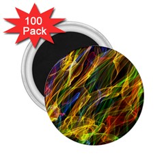 Colourful Flames  2 25  Button Magnet (100 Pack) by Colorfulart23