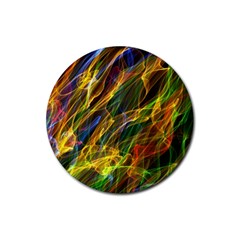 Colourful Flames  Drink Coaster (round)