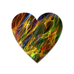 Colourful Flames  Magnet (heart)