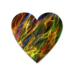 Colourful Flames  Magnet (Heart) Front