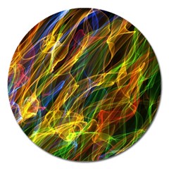 Colourful Flames  Magnet 5  (round)