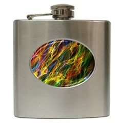 Colourful Flames  Hip Flask by Colorfulart23