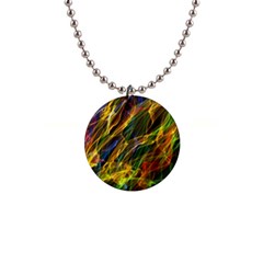 Colourful Flames  Button Necklace