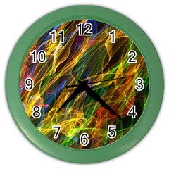 Colourful Flames  Wall Clock (color)