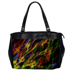 Colourful Flames  Oversize Office Handbag (one Side)