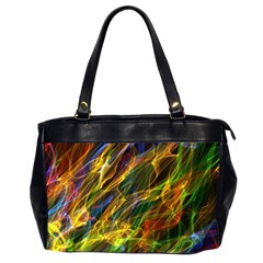 Colourful Flames  Oversize Office Handbag (two Sides)