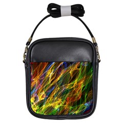 Colourful Flames  Girl s Sling Bag