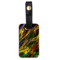 Colourful Flames  Luggage Tag (one Side) by Colorfulart23