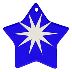 Deep Blue And White Star Star Ornament