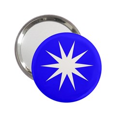 Deep Blue And White Star Handbag Mirror (2 25 ) by Colorfulart23