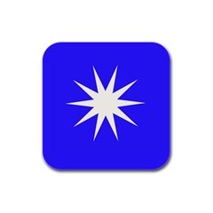 Deep Blue And White Star Drink Coasters 4 Pack (square)