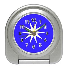 Deep Blue And White Star Desk Alarm Clock