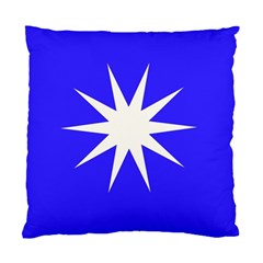 Deep Blue And White Star Cushion Case (two Sided)  by Colorfulart23