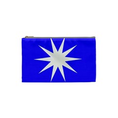 Deep Blue And White Star Cosmetic Bag (small)