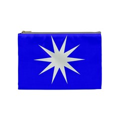 Deep Blue And White Star Cosmetic Bag (medium)