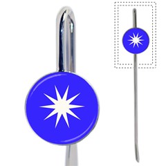 Deep Blue And White Star Bookmark