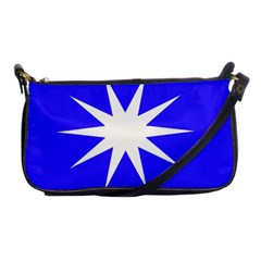 Deep Blue And White Star Evening Bag