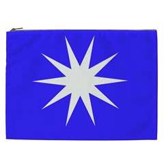 Deep Blue And White Star Cosmetic Bag (xxl)