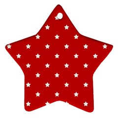 White Stars On Red Star Ornament by StuffOrSomething